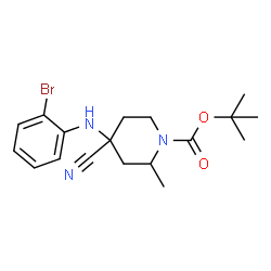 ert-butyl (2R,4S)-4-(aminomethyl)-4-((2-bromophenyl)amino)-2-methylpiperidine-1-carboxylate Structure