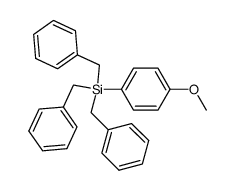 tribenzyl-(4-methoxy-phenyl)-silane结构式
