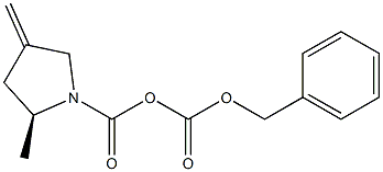Methyl (S)-4-Methylene-1-(benzyloxycarbonyl)pyrrolidine carboxylate Structure