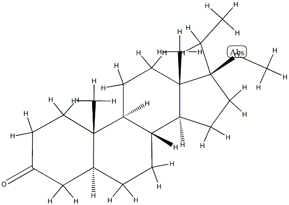 (17S)-17-Methoxy-5α-pregnan-3-one structure