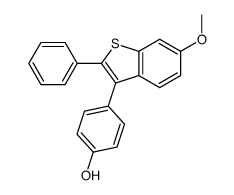 4-(6-methoxy-2-phenyl-1-benzothiophen-3-yl)phenol结构式