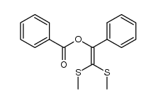 1-Phenyl-2,2-(dimethylsulfanyl)vinyl benzoate结构式