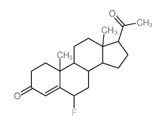 Pregn-4-ene-3,20-dione, 6-alpha-fluoro-结构式