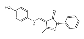 (4E)-4-[(4-hydroxyanilino)methylidene]-5-methyl-2-phenylpyrazol-3-one Structure