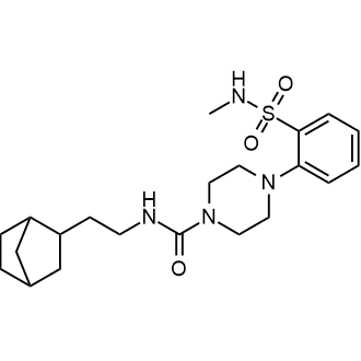 N-(2-(双环[2.2.1]庚烷-2-基)乙基)-4-(2-(N-甲基氨基磺酰基)苯基)哌嗪-1-甲酰胺图片