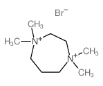 1,1,4,4-tetramethyl-1,4-diazoniacycloheptane structure