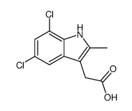 2-(5,7-Dichloro-2-Methyl-1H-indol-3-yl)acetic acid structure