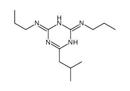 6-(2-methylpropyl)-2-N,4-N-dipropyl-1,3,5-triazine-2,4-diamine结构式