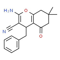 2-Amino-4-benzyl-7,7-dimethyl-5-oxo-5,6,7,8-tetrahydro-4H-chromene-3-carbonitrile Structure