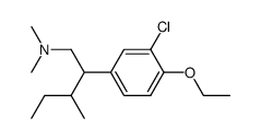 3-Chloro-4-ethoxy-N,N-dimethyl-β-(1-methylpropyl)benzeneethanamine结构式