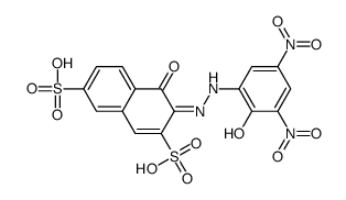 3-[(2-hydroxy-3,5-dinitrophenyl)hydrazinylidene]-4-oxonaphthalene-2,7-disulfonic acid结构式