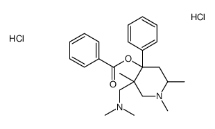 [5-[(dimethylamino)methyl]-1,2,5-trimethyl-4-phenylpiperidin-4-yl] benzoate,dihydrochloride Structure