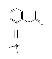 3-acetoxy-4-[2-(trimethylsilyl)ethynyl]pyridine结构式