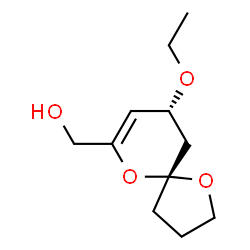 1,6-Dioxaspiro[4.5]dec-7-ene-7-methanol,9-ethoxy-,(5R,9R)-(9CI) Structure