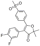 4-(3,4-difluorophenyl)-2,2-dimethyl-5-(4-(methylsulfonyl)phenyl)furan-3(2H)-one结构式
