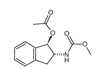 (1R,2R)-2-[(methoxycarbonyl)amino]-1-acetoxyindane结构式