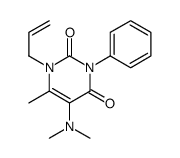 5-(dimethylamino)-6-methyl-3-phenyl-1-prop-2-enylpyrimidine-2,4-dione Structure