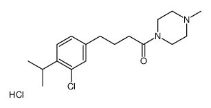 1-(4-(3-Chloro-4-(1-methylethyl)phenyl)-1-oxobutyl)-4-methylpiperazine hydrochloride结构式