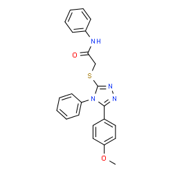 2-{[5-(4-Methoxyphenyl)-4-phenyl-4H-1,2,4-triazol-3-yl]sulfanyl}-N-phenylacetamide结构式