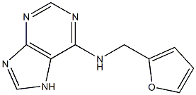 N-(furan-2-ylmethyl)-7H-purin-6-amine结构式