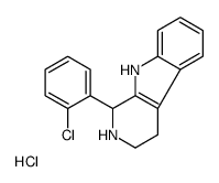 1-(2-chlorophenyl)-2,3,4,9-tetrahydro-1H-pyrido[3,4-b]indole,hydrochloride结构式