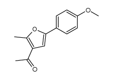 1-(2-methyl-5-(4-methoxyphenyl)-3-furanyl)ethanone Structure