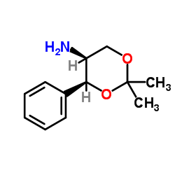 (4S,5S)-2,2-Dimethyl-4-phenyl-1,3-dioxan-5-amine structure