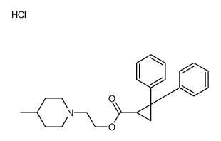 2-(4-methyl-1-piperidyl)ethyl 2,2-diphenylcyclopropane-1-carboxylate h ydrochloride Structure