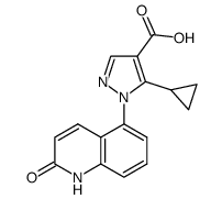 5-Cyclopropyl-1-(1,2-dihydro-2-oxo-5-quinolinyl)-1H-pyrazole-4-carboxylic Acid结构式