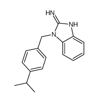 1-[(4-propan-2-ylphenyl)methyl]benzimidazol-2-amine Structure