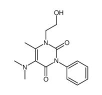 5-(dimethylamino)-1-(2-hydroxyethyl)-6-methyl-3-phenylpyrimidine-2,4-dione结构式