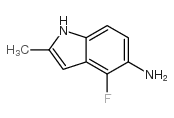 5-氨基-4-氟-2-甲基吲哚结构式