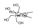 cis-diethylplatinum(II)(tris(hydroxymethyl)phosphine) Structure