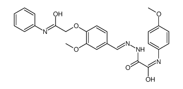 N'-[[4-(2-anilino-2-oxoethoxy)-3-methoxyphenyl]methylideneamino]-N-(4-methoxyphenyl)oxamide Structure