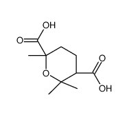 (2R,5R)-2,6,6-trimethyloxane-2,5-dicarboxylic acid Structure