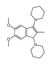 1,1'-(5,6-dimethoxy-2-methyl-indene-1,3-diyl)-bis-piperidine结构式