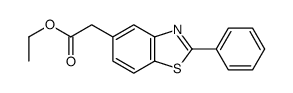 ethyl 2-(2-phenyl-1,3-benzothiazol-5-yl)acetate结构式