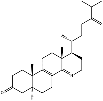 15-Aza-D-homo-5α-ergosta-8,14,24(28)-trien-3-one结构式
