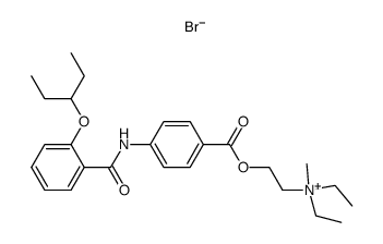 Diethyl-(2-{4-[2-(1-ethyl-propoxy)-benzoylamino]-benzoyloxy}-ethyl)-methyl-ammonium; bromide结构式