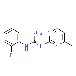 N-(4,6-Dimethylpyrimidin-2-yl)-N'-(2-fluorophenyl) guanidine Structure
