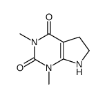 1,3-dimethyl-6,7-dihydro-5H-pyrrolo[2,3-d]pyrimidine-2,4-dione结构式