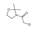 Oxazolidine, 3-(chloroacetyl)-2,2-dimethyl- (9CI)结构式