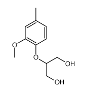 2-(2-methoxy-4-methylphenoxy)propane-1,3-diol结构式