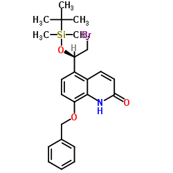 (8-(benzyloxy)-5-[(1R)-2-broMo-1-{[tert-butyl(diMethyl)silyl]oxy}ethyl]quinolin-2(1H)-one ) Structure