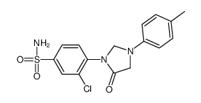 3-chloro-4-[3-(4-methylphenyl)-5-oxoimidazolidin-1-yl]benzenesulfonamide结构式