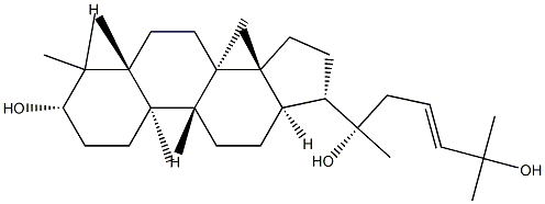 (23E)-5α-Dammar-23-ene-3β,20,25-triol结构式