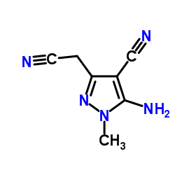 5-Amino-3-(cyanomethyl)-1-methyl-1H-pyrazole-4-carbonitrile结构式