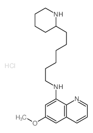 6-methoxy-N-[6-(2-piperidyl)hexyl]quinolin-8-amine structure