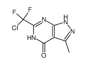 6-(chloro-difluoro-methyl)-3-methyl-1,5-dihydro-pyrazolo[3,4-d]pyrimidin-4-one结构式