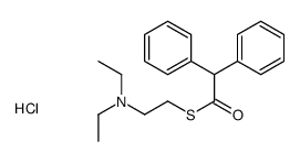 S-[2-(diethylamino)ethyl] alpha-phenylbenzeneethanethioate hydrochloride Structure